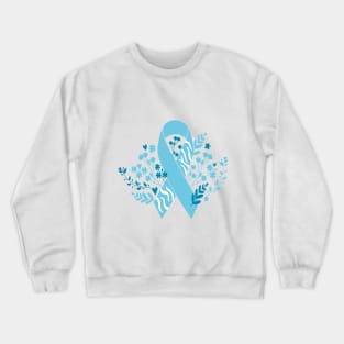 MALS Floral Ribbon (Large) Crewneck Sweatshirt